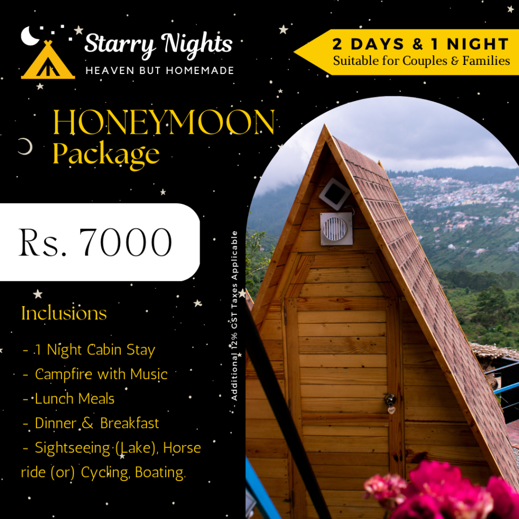 starry nights glamps honeymoon package